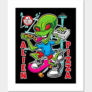 Alien Pizza Posters and Art